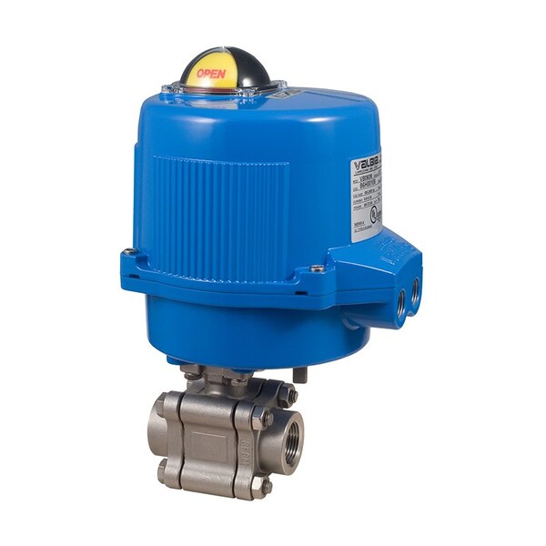 Bonomi North America 2in 3-PIECE 2-WAY STAINLESS STEEL BALL VALVE & 12AC/DC METAL ON/OFF ELECTRIC ACTUATOR M8E0730-002-2 - main